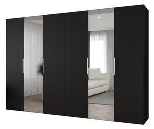Dulap de haine 300 cm Mirabella 2 (Negru + Cașmir). 1126441