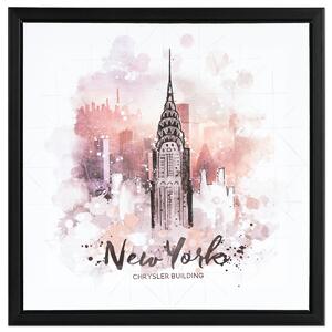 Tablou pe pânză cu ramă New York, 40 x 40 x 2,5 cm