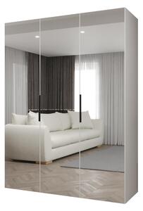 Dulap de haine 150 cm Mirabella 3 (alb + Negru). 1126459