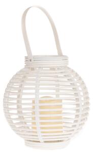 Felinar cu lumânare LED Lucida, alb, 22 x 21 cm