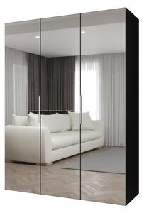 Dulap de haine 150 cm Mirabella 3 (Negru + Cașmir). 1126463