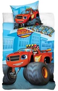 Set lenjerie de pat Blaze și mașinile uriașe (blue) pentru copii