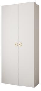 Dulap de haine 110 cm Carmela 40-1 (alb + Auriu). 1126506