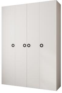 Dulap de haine 180 cm Carmela 40-1 (alb + Negru). 1126533