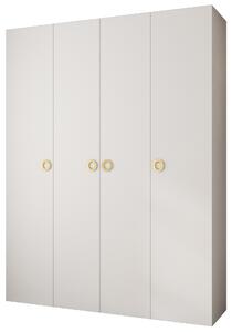 Dulap de haine 190 cm Carmela 40-1 (alb + Auriu). 1126538