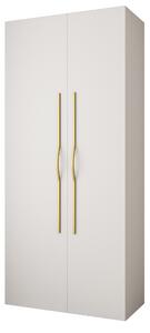 Dulap de haine 110 cm Carmela 40-2 (alb + Auriu). 1126550