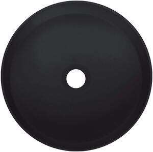 Lavoar pe blat compozit negru mat 36 cm, rotund, Deante Silia Negru mat