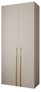 Dulap de haine 110 cm Carmela 50-3 (Cașmir + Auriu). 1126772