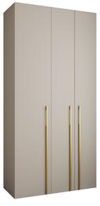 Dulap de haine 120 cm Carmela 50-3 (Cașmir + Auriu). 1126776