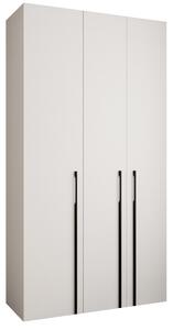 Dulap de haine 130 cm Carmela 50-3 (alb + Negru). 1126777