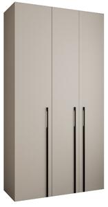 Dulap de haine 130 cm Carmela 50-3 (Cașmir + Negru). 1126779