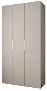 Dulap de haine 130 cm Carmela 40-4 (Cașmir + Auriu). 1126648