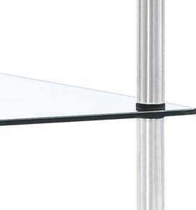 Raft cu 3 niveluri, transparent, 40x40x67 cm, sticlă securizată