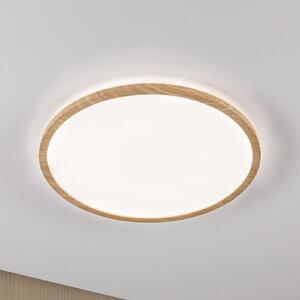 Paulmann Panou LED Atria Shine Ø42 cm, finisaj lemn, IP44, 4000K, pornit/oprit, Lemn, Studiu / Birou, Plastic, Modern