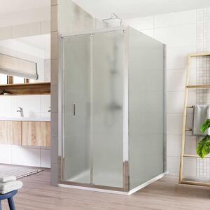 Mereo Mereo, Cabină de duș Mereo, Lima, dreptunghiulară, pliabilă, 80x90 cm, aluminiu cromat, sticlă punctată, MER-CK87192K