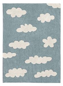 Covor pentru copii albastru lavabil/țesut manual din bumbac 120x160 cm Clouds Vintage Blue – Lorena Canals