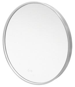 Mereo Mereo, oglindă rotundă cu LED, diametru 60 cm, iluminare LED, cadru din oțel periat, MER-CN164S