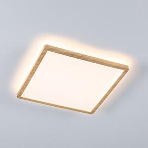 Paulmann Panou LED Atria Shine 29 cm, finisaj lemn, IP44, 3000 K, pornit/oprit, Lemn, Studiu / Birou, Plastic, Modern
