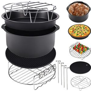 Deuba Accesorii pentru cuptor cu aer cald de 6,5l - set 9 piese