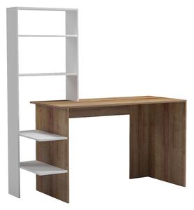 Birou de lucru cu rafturi Bivoro Maro 146x55x129 cm