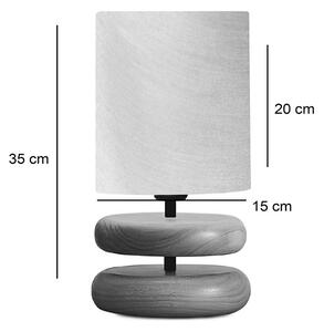 Veioza Clarion, Pako World, E14, Bej-Nuc, 15x15x35 cm