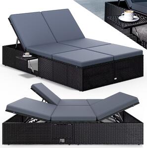 Deuba Pat ratan de gradina 200x115x33 cm - negru
