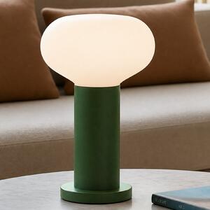 ALDEX Lampa de masă Flo, verde, Ø 19 cm, sticlă, Verde, Camera de zi / sufragerie, Metal, Design