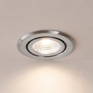 BRUMBERG Spot LED încastrabil BB09, dimabil RC, oțel inoxidabil, reglabil, Metalic, Camera de zi / sufragerie, Oțel inoxidabil, Plafon încastrat
