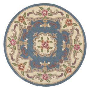 Covor din lână Flair Rugs Aubusson, ⌀ 120 cm, albastru