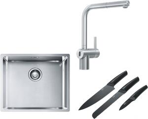 Set baterie bucătărie Franke Atlas Neo Sensor 115.0625.523, chiuveta din otel Franke Box 127.0453.656, 112.0545.792