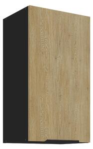 Dulap superior de bucătărie Carminia 40 G-72 1F (stejar cremona + negru). 1128010