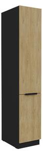 Dulap bucătărie pentru alimente Carminia 40 DK-210 2F (stejar cremona + negru). 1128020