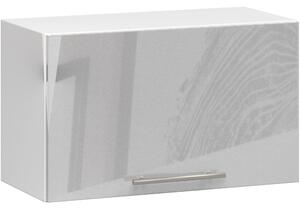 Dulap superior bucătărie Organo W 60 (alb + lucios metal). Promo -14%. 1117101