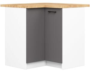 Dulap inferior bucătărie de colț Ozara S 90/90 (alb + grafit). Promo -17%. 1117538