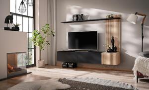 Mobilier living Salav (stejar jackson hickory + negru). 1118826