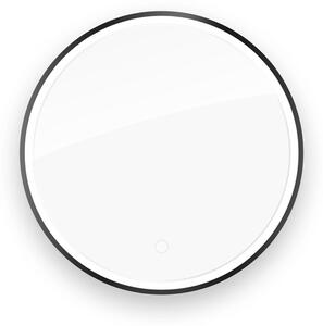 Oltens Nordlis oglindă 60x60 cm rotund cu iluminare cu covoraș de încălzire negru 64100300