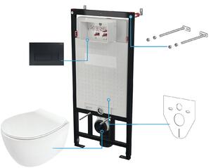Deante Silia set cadru și vas wc, capac+ buton de spălare CDLN6ZPW