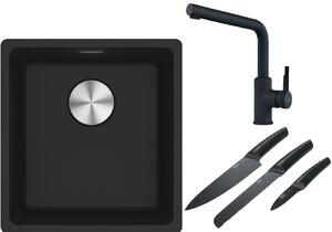 Set chiuvetă din granit Franke Maris 125.0687.248, baterie bucătărie Franke Urban 115.0627.523