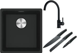 Set chiuvetă din granit Franke Maris 125.0687.248, baterie bucătărie Franke Lina 115.0626.020