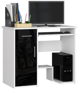 Masă PC Jaloms (Alb + negru lucios). Promo -14%. 1128523