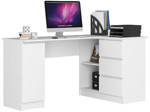 Masă PC de colț Bevin (alb) (D). Promo -17%. 1128566