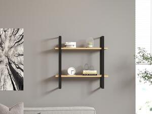 Rafturi perete, Bold Shelf, UnicUtil, 70 x 70 x 22 cm, Stejar Negru
