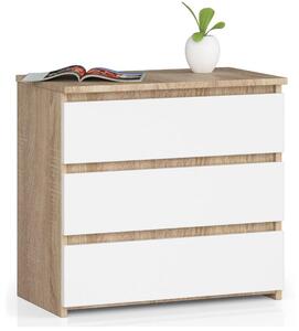 Comodă Cleania CL3 (stejar sonoma + alb). Promo -18%. 1128599