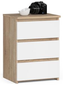 Comodă Cipriano (Stejar sonoma + Alb). Promo -15%. 1128603