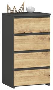 Comodă Cipriano II (grafit gri + Stejar artisan). Promo -21%. 1128609