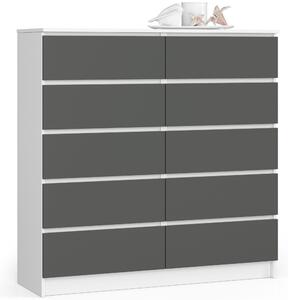 Comodă Kapil III (alb + gri). Promo -20%. 1128649