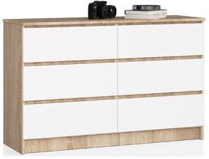 Comodă Kapil (stejar sonoma + Alb). Promo -13%. 1128656