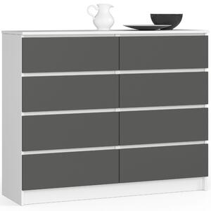 Comodă Kapil II (Alb + grafit gri). Promo -17%. 1128661