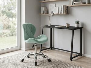 Set pentru birou ZARIMO masa 80x40 cm, neagra + scaun AVOLA VELVET, mentoliu