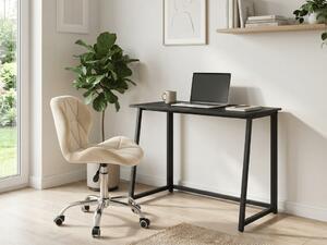 Set pentru birou ZARIMO masa 80x40 cm, negru + fotoliu AVOLA VELVET, crem deschis